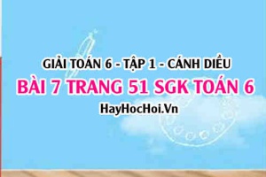 Giải bài 7 trang 51 Toán 6 Tập 1 SGK Cánh Diều